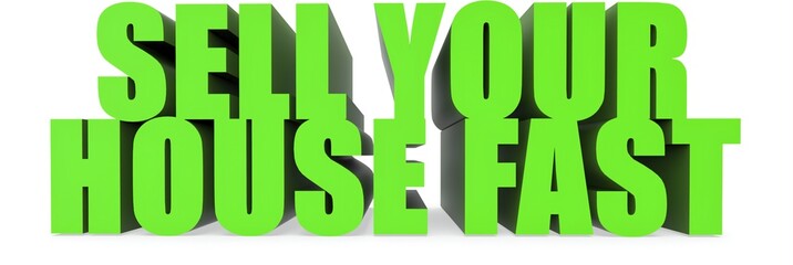 Sell Your House Fast, 3d text
