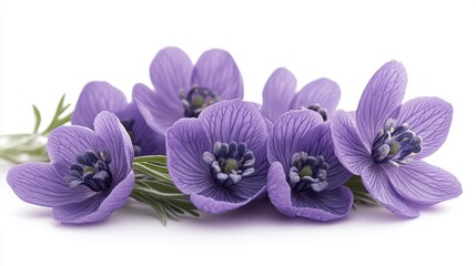 photo of aconite flower isolated on a white background aconite
