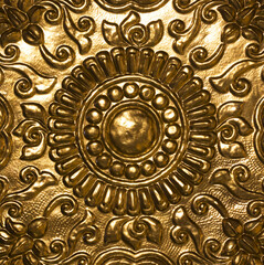 Gold plate texture background