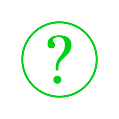 green question mark on a white background vector icons