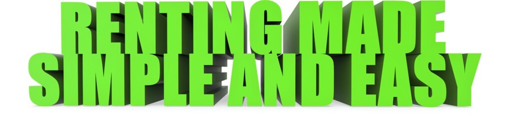 Renting Made Simple And Easy, 3d text