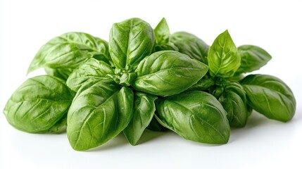 photo of basil isolated on a white background