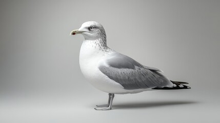 Obraz premium seagull close up stock image isolated on a white background seagull