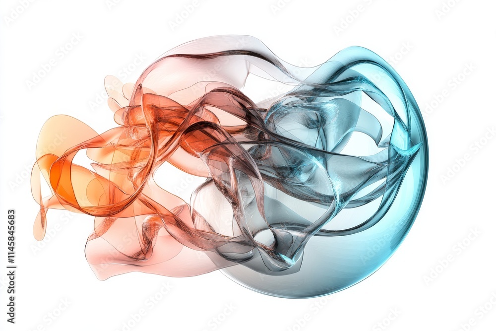 Poster swirling abstract patterns in vibrant colors create a dynamic visual experience