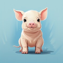 Fototapeta premium Simple and Elegant Pig Drawing in Minimalist Style
