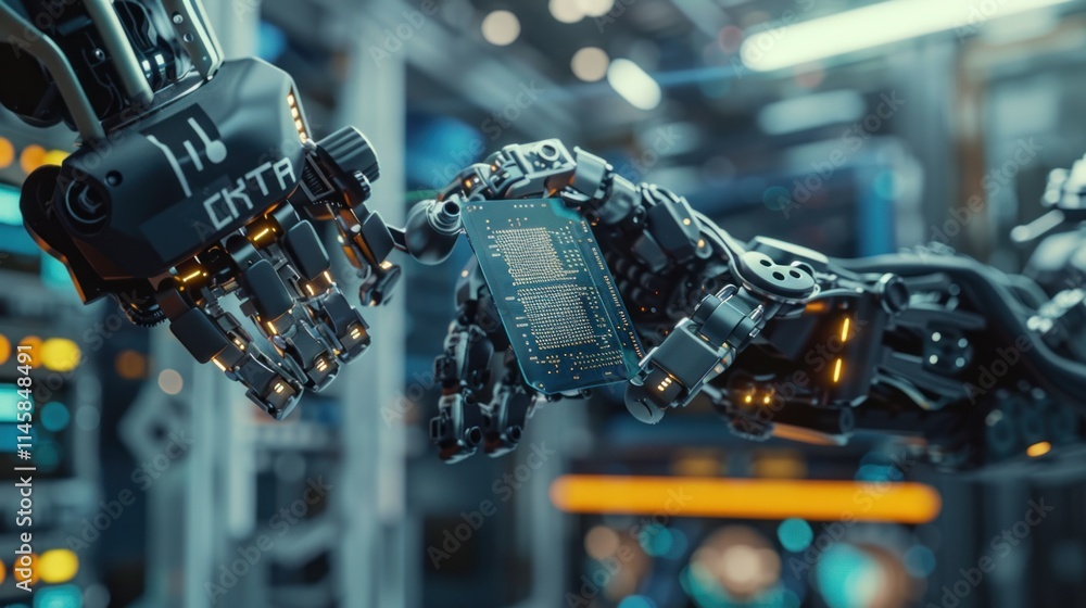 Poster robotic precision: advanced automation in microchip manufacturing
