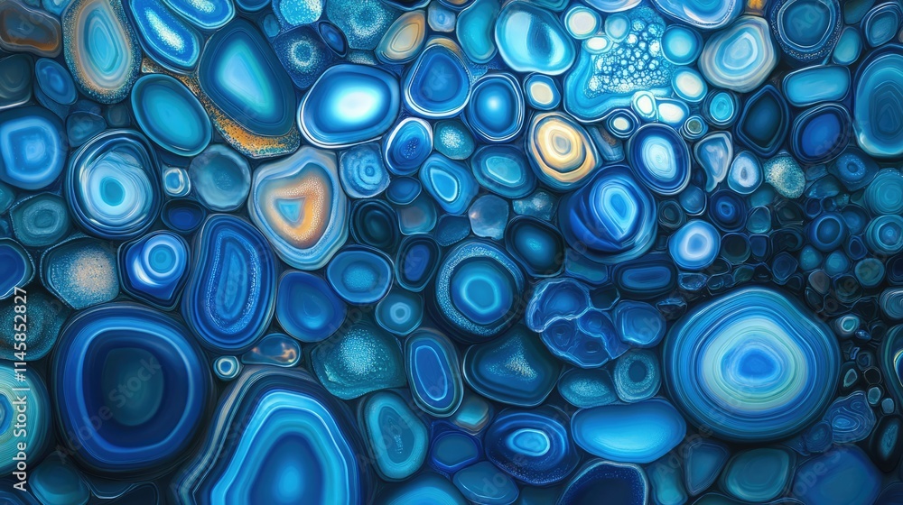 Aufkleber blue agate texture background showcasing vibrant hues and unique patterns ideal for design and decor