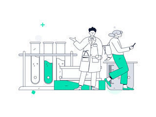 Medical characters fighting the epidemic flat vector concept operation hand drawn illustration
