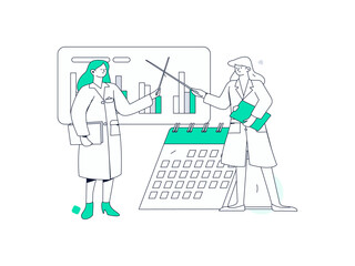 Medical characters fighting the epidemic flat vector concept operation hand drawn illustration
