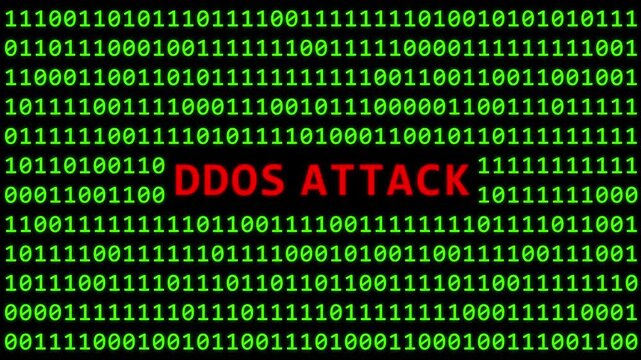 Abstract binary background - DDoS attack