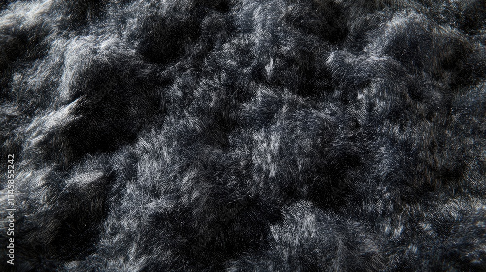 Poster luxurious plush carpet texture in deep shades of gray creating a soft and inviting surface for inter