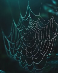 Dark Moody Forest Floor Macro with Nature Details in Teal Tones