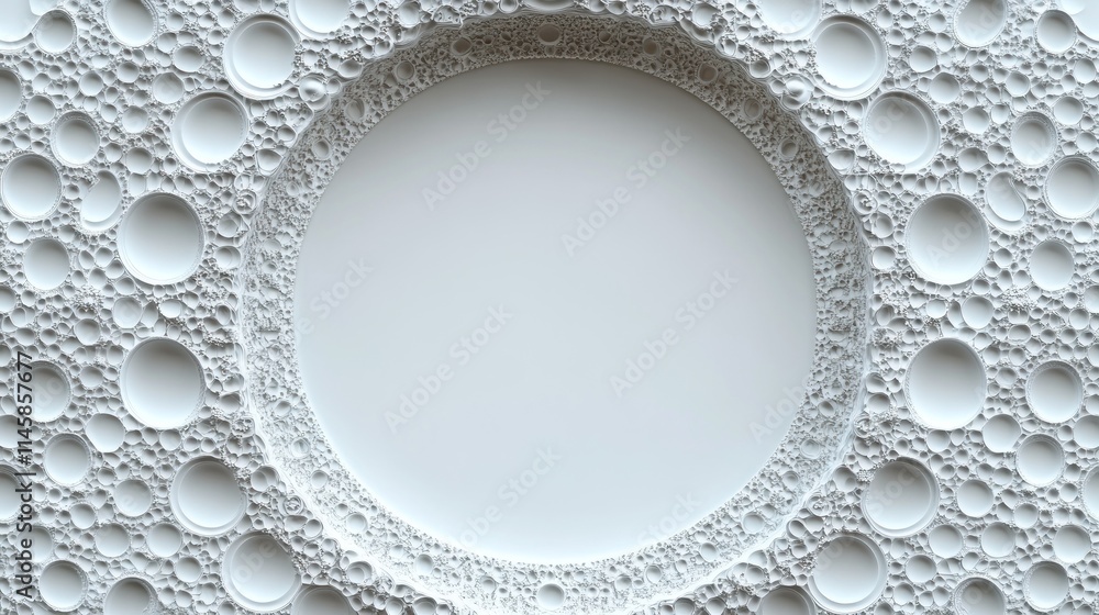 Aufkleber abstract white circular pattern: a 3d rendered image of a textured surface with a central circular v
