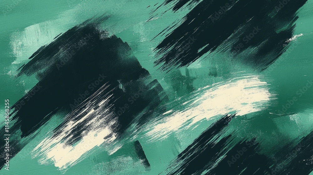 Aufkleber textured green background with dark brush strokes seamless pattern perfect for creative projects and