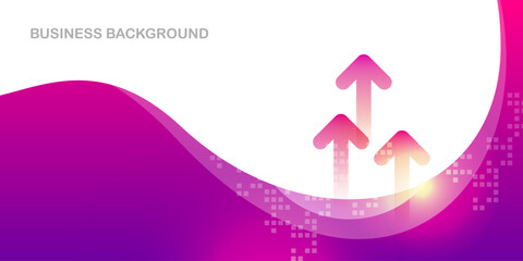 Modern pink creative economy investment report chart arrow up illustration background	
