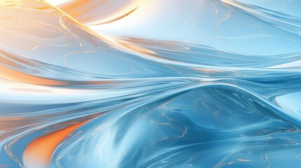 Abstract wave patterns with shiny reflections