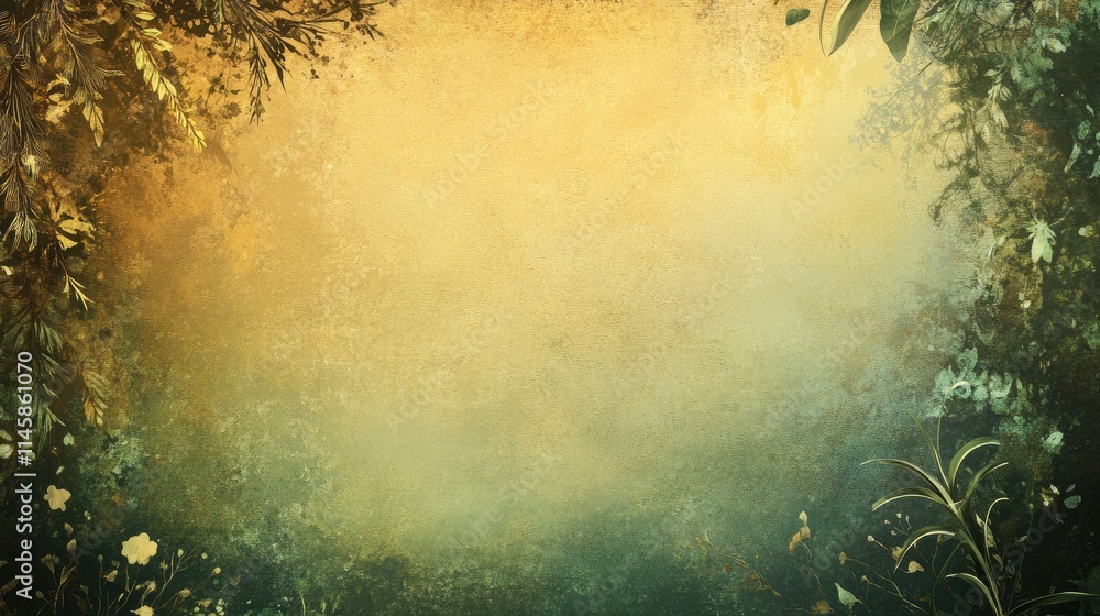 Poster nature-inspired textured background with space for text showcasing soft colors and floral elements f
