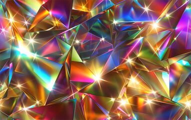 Colorful Abstract Light Prism Refractions and Flares
