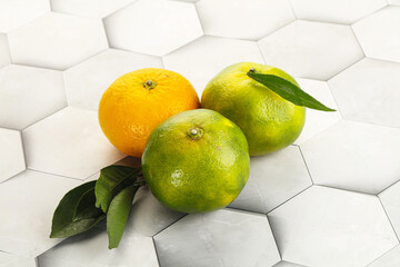 Fresh ripe sweet juicy mandarins