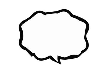 手書き　手描き　シンプルな吹き出し