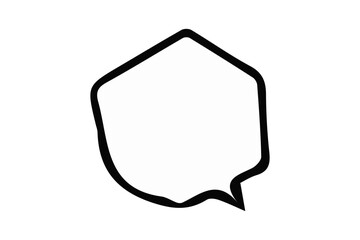 手書き　手描き　シンプルな吹き出し