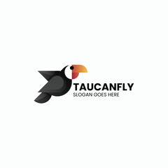 Taucan Fly Gradient Colorful Logo