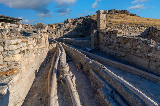 The ruins of the ancient city of Tripolis in Denizli Province, Turkey