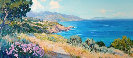 Scenic Mediterranean coastal views along the Mermaid Trail with vibrant sea, lush vegetation, and beautiful landscape accents.