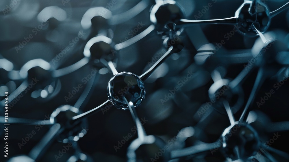 Poster abstract molecular structure: a deep dive into the intricate network of atoms