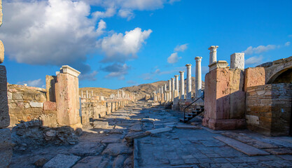 The ruins of the ancient city of Tripolis in Denizli Province, Turkey