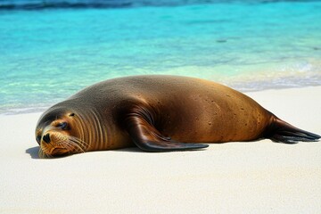 Galapagos Fur Seal on Beach