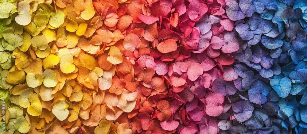 Poster vibrant floral carpet in a rainbow array showcasing a festive and colorful backdrop ideal for spring