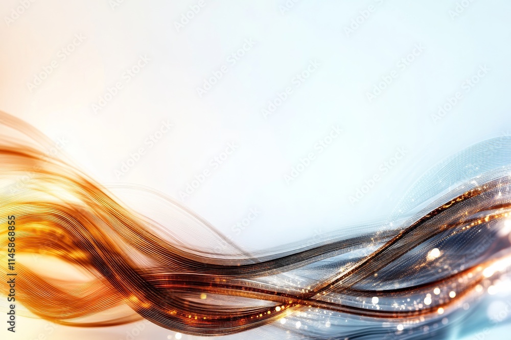Poster colorful abstract wave patterns create a mesmerizing visual effect in artistic design