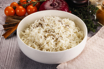 Indian cuisine jeera basmati rice