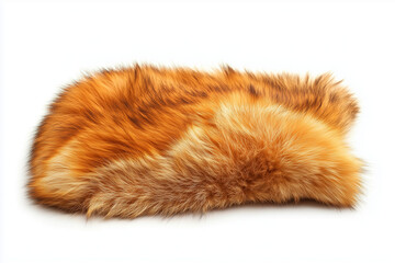 Fox fur isolated on white background..