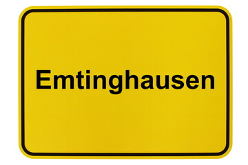 Illustration eines Ortsschildes der Gemeinde Emtinghausen in Niedersachsen