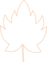 Abstract Plant And Leaves Element Outline