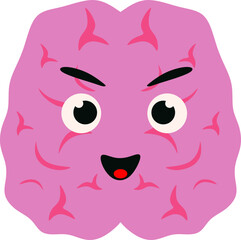 Brain Mental Health Character Illustration