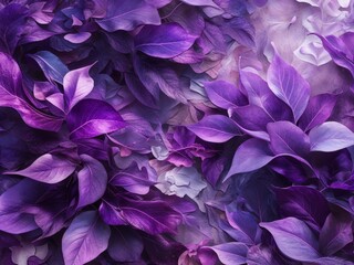Vibrant Purple Leaves Background for Creative Projects and Designs