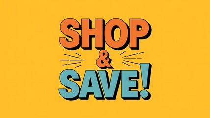 Shop and Save Promotional Graphic Design