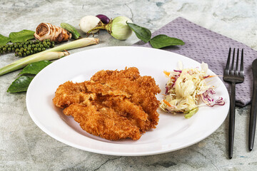 Tonkatsu fried cutlet with cabbage