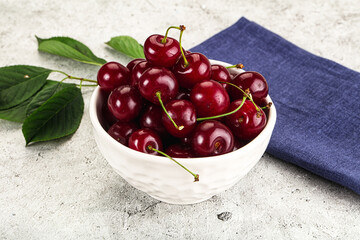 Ripe sweet and juicy cherry
