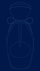 Perfume Flat Design Beauty contour. Vector illustration