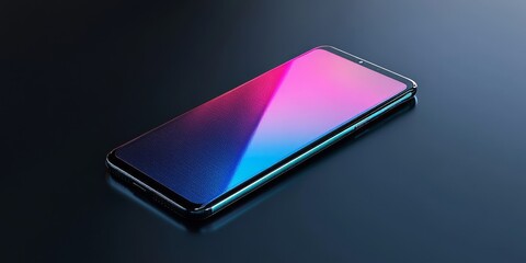 Stylish smartphone showcasing a modern representation of digital trends through its curved design, reflecting the latest advancements in technology and aesthetics.