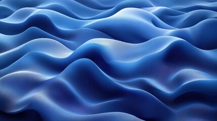 Obraz premium Abstract Blue Background with Flowing Wavy Patterns and Water Droplets