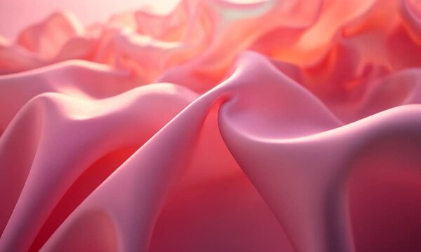 Textura de tela de gasa organza de color rosa para fondo sinuoso y delicado
