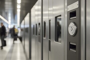 Sturdy design and prominent combination lock highlight secure travel locker's safety features