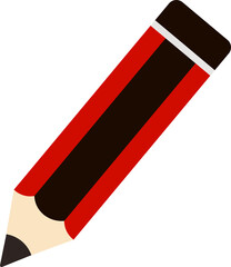 pencil with red and black color cover