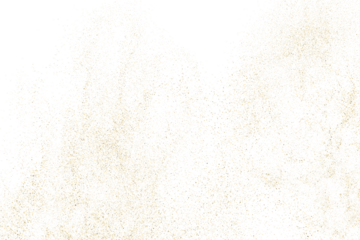 Gold texture pattern on transparent background. Old paper surface. Light golden confetti. Yellow Illustration backdrop. PNG design element.