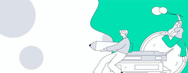 Character reading quietly vector concept operation hand drawn illustration
